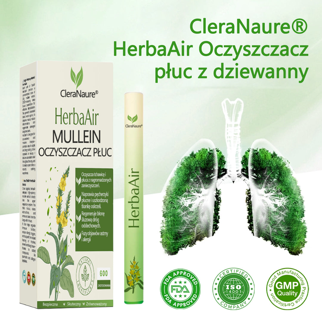 🌿CleraNaure® HerbaAir Mullein Oczyszczacz Płuc