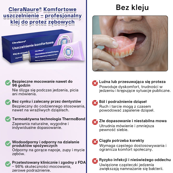 💎CleraNaure® Comfort Seal Pro – Klej do Protez