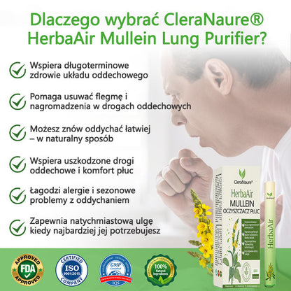 🌿CleraNaure® HerbaAir Mullein Oczyszczacz Płuc